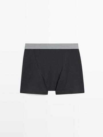 Massimo Dutti Боксеры с поясом и логотипом, темно-синий