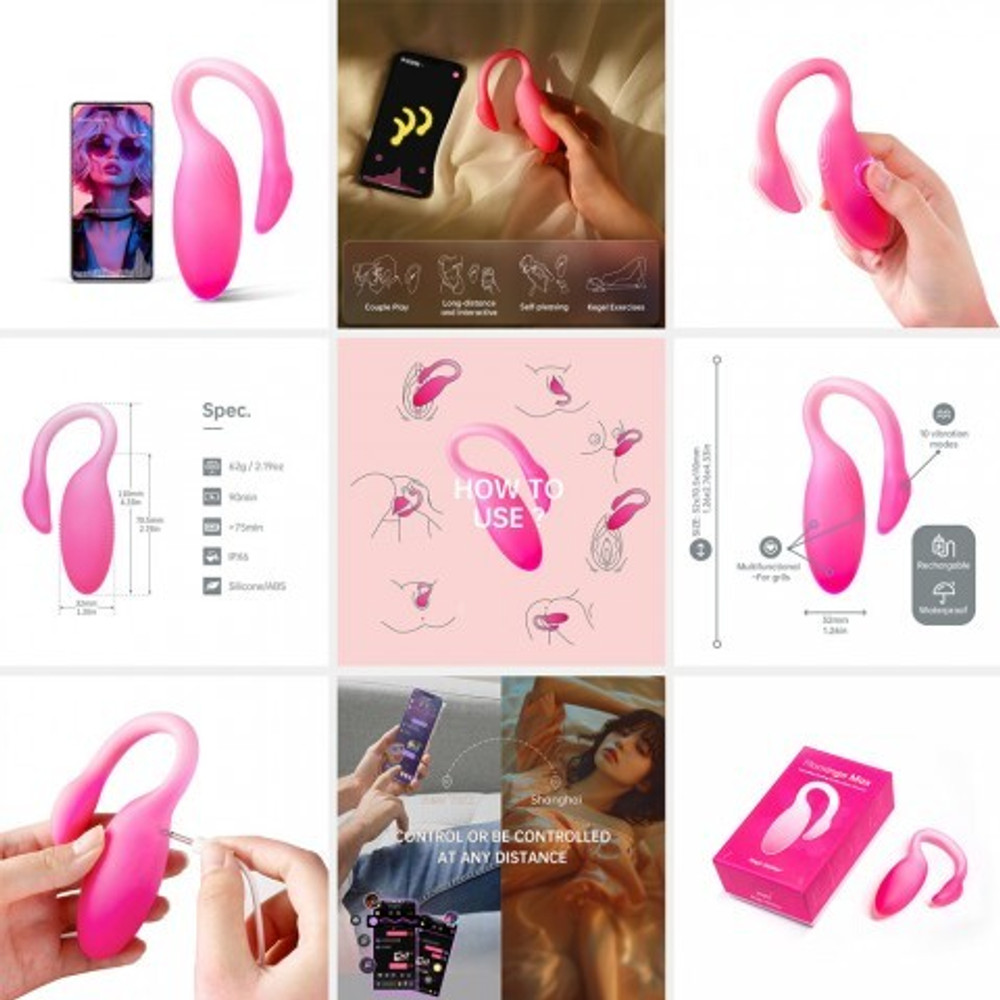 Вибромассажёр с интеллектуальным управлением Magic Flamingo Max от Magic motion, розовый
