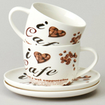 Чайный набор 4 предмета 250мл "Coffee mania"