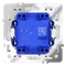 Выключатель двухклавишный с подсветкой Voltum S70 Белый матовый VLS020202