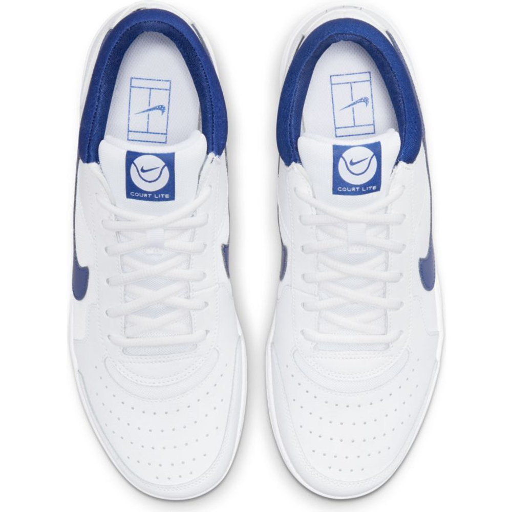 детские Кроссовки теннисные Nike Zoom Court Lite 3 Jr - white/deep royal blue