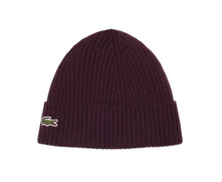 Шапка зимняя Lacoste Unisex Ribbed Wool - oxalis