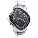 KIOSK Irregular Shape Niche Concept Watch Quartz Movement Stainless Steel Strap Watch Unisex Blue Dial
