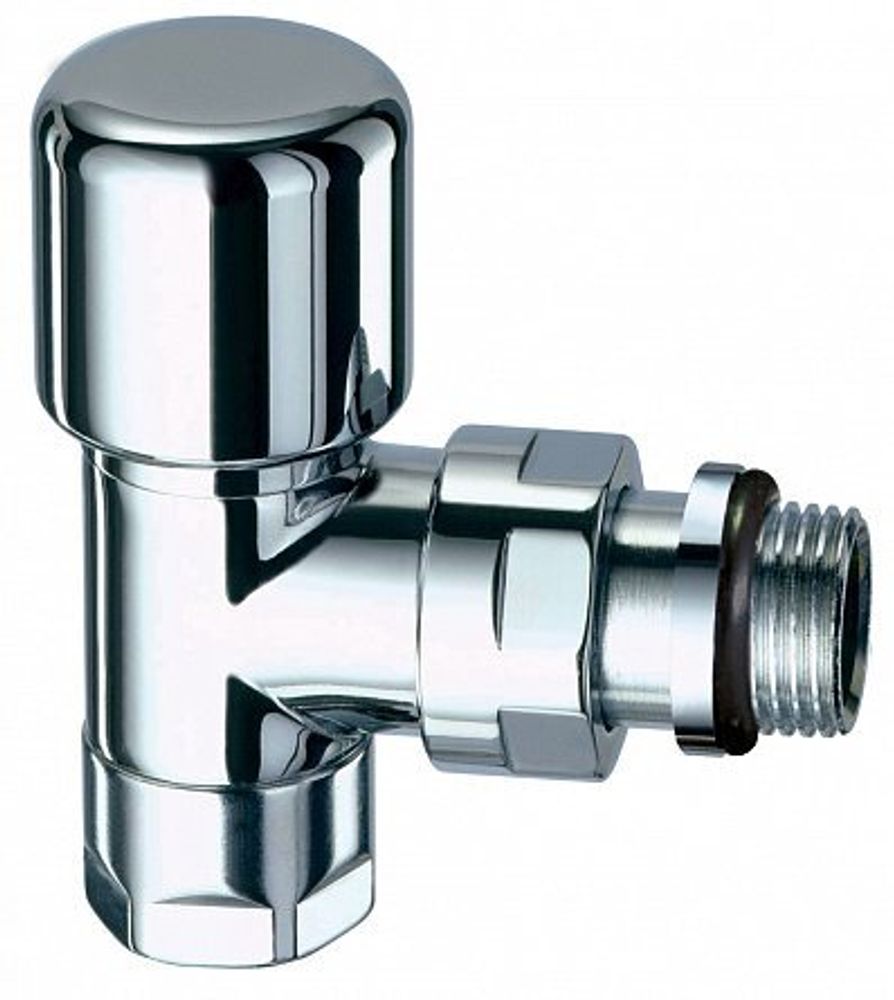 Вентиль термостатический угловой, TOP LINE, серебро, М24х19, 1/2"EPDM