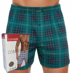Трусы мужские семейные для больших мужчин Cornette Comfort 008/266, тёмно-зелёная геометрия