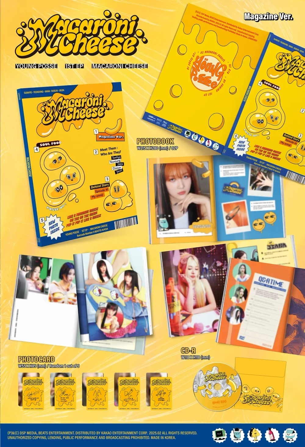 Альбом YOUNG POSSE - MACARONI CHEESE (Magazine Ver.)