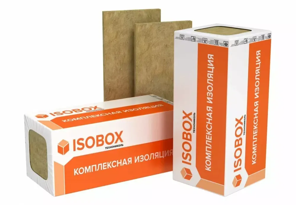 Утеплитель Плиты минераловатные ИЗОБОКС ЭКСТРАЛАЙТ 50 % компрессия (6 плит) 1200х600х100 мм (4,32м2=0,43м3), плотность 30-40 кг/1 м³