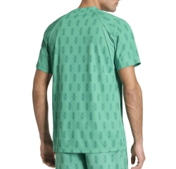 Теннисная футболка Adidas Club Climacool Graphic - semi court green/collegiate green