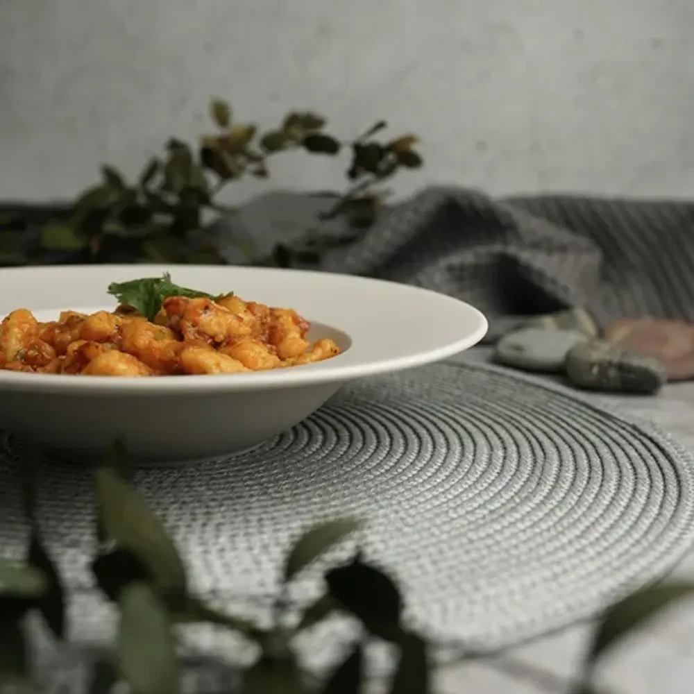 Тарелка глубокая 250 мл d 23 см h4,5 см для пасты Light Grey Noble [6]
