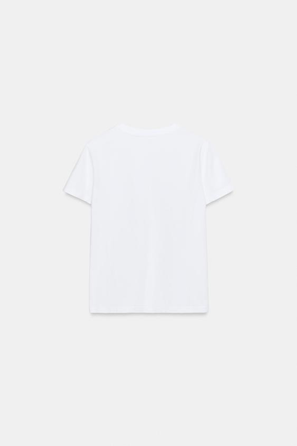 ZARA ФУТБОЛКА С КАРМАНОМ И НАДПИСЬЮ, БЕЛЫЙ