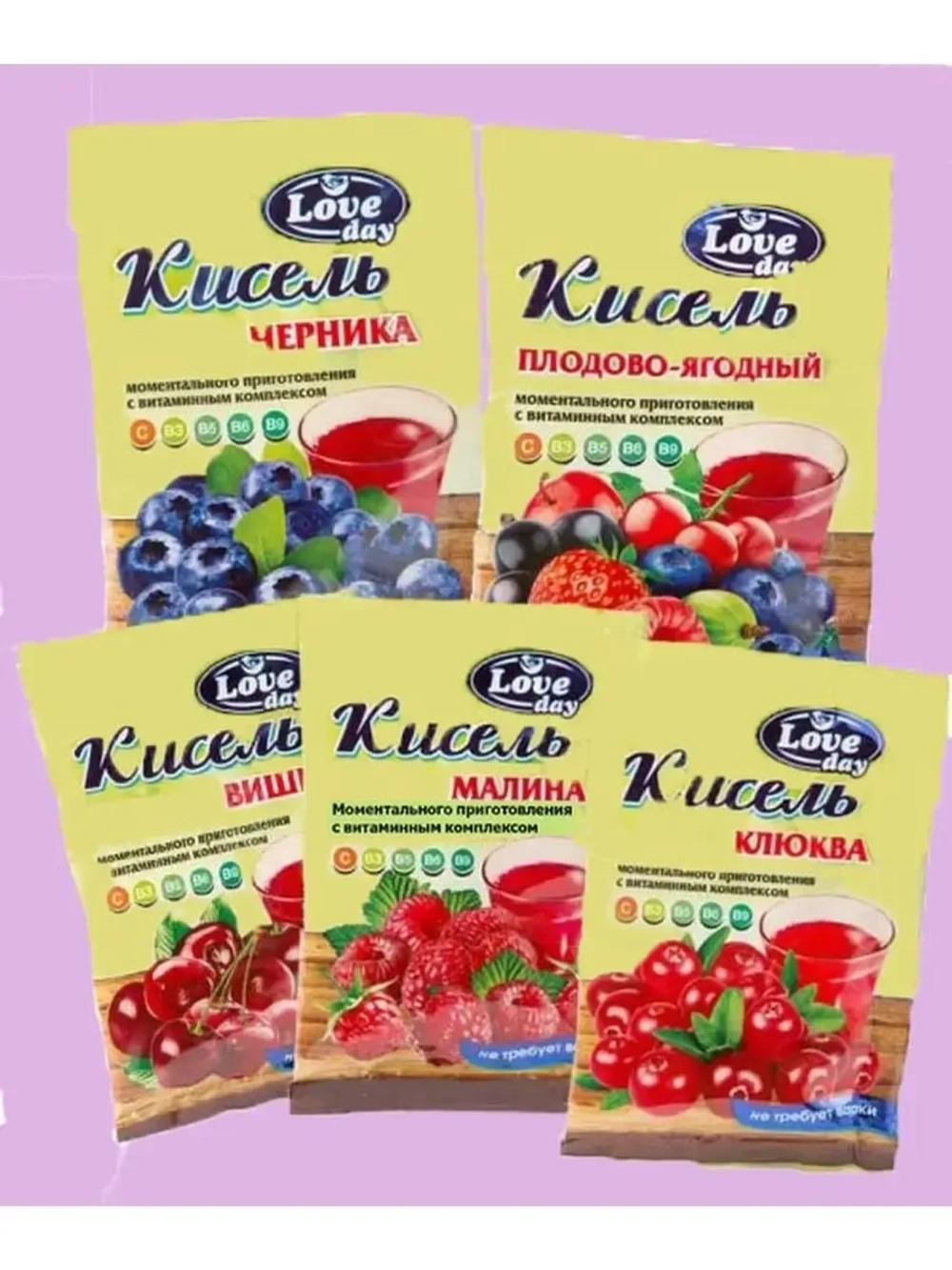 Кисель Love Day Малина 30 г * 20 шт в 1 упаковке