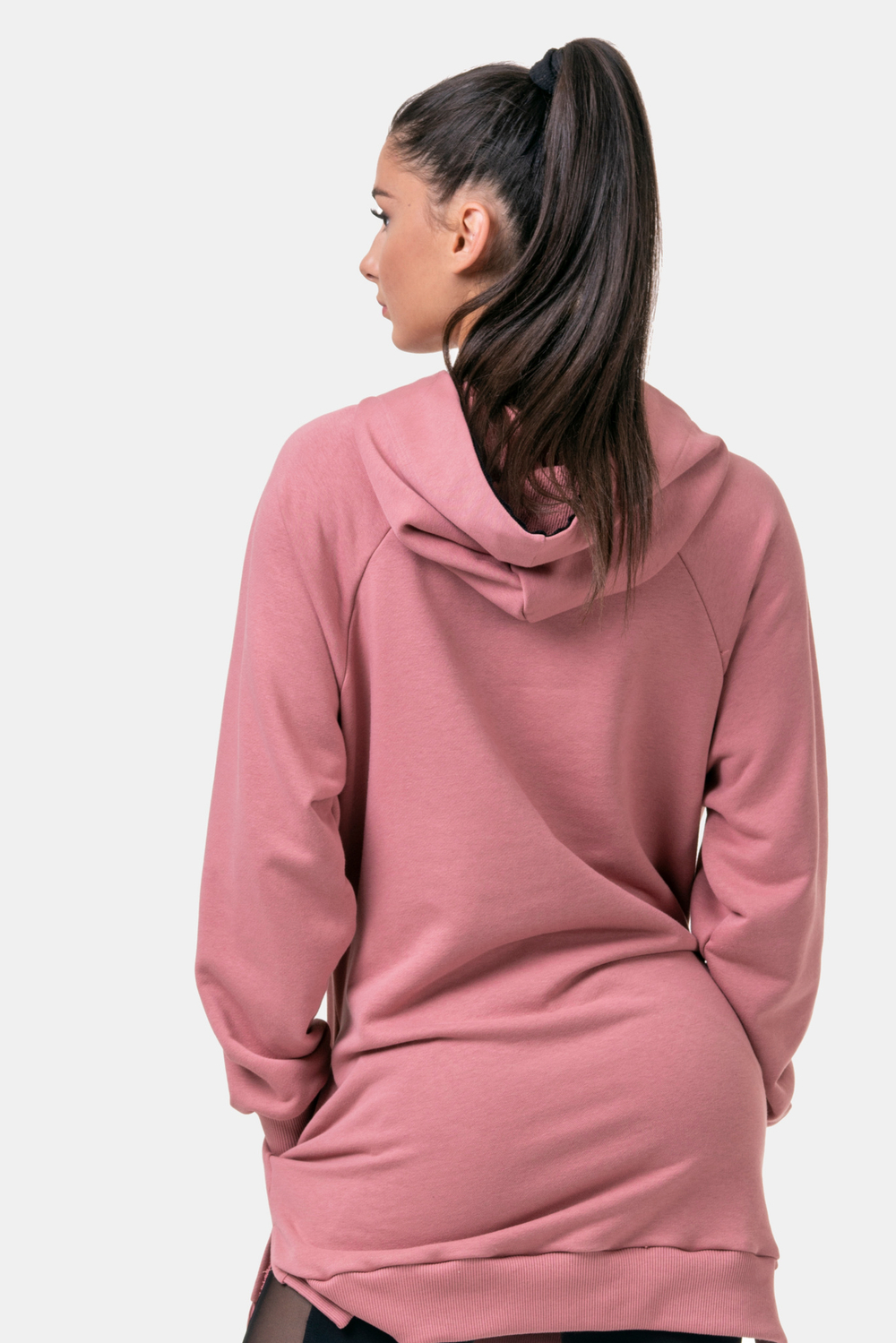 Толстовка женская Everyday HERO Long Sweatshirt with a hoodie 580 Розовая