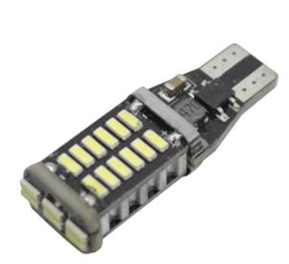 Светодиод 12-24V T15 (w16w) 30SMD 4014 БЕЛЫЕ CANBUS # T15-4014-30