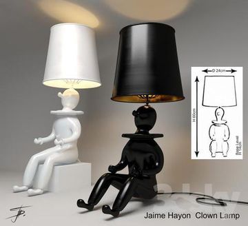replica Jaime Hayon  CLOWN table lamp  h 45 beige