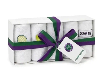 Полотенце теннисное Wimbledon Themed Face Towel Set 5P - white