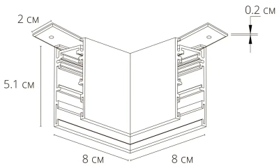Коннектор угловой для магнитного шинопровода Arte Lamp EXPERT-ACCESSORIES A590606