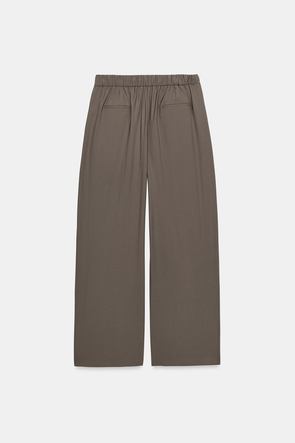 ZARA БРЮКИ СО СКЛАДКАМИ — ZW COLLECTION, СЕРО-КОРИЧНЕВЫЙ