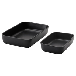 IKEA LYCKAD  (ИКЕА ЛЙСКАД)  -  Форма для запекания, 2 шт. - тёмно-серый