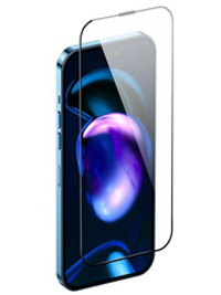 Защитное стекло "Оптима" для iPhone 15 Plus Черный (Закалённое, полное покрытие)