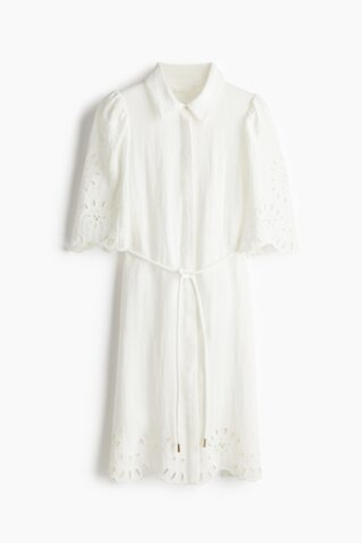 Платье с вышивкой — Белый — H&M 1272813