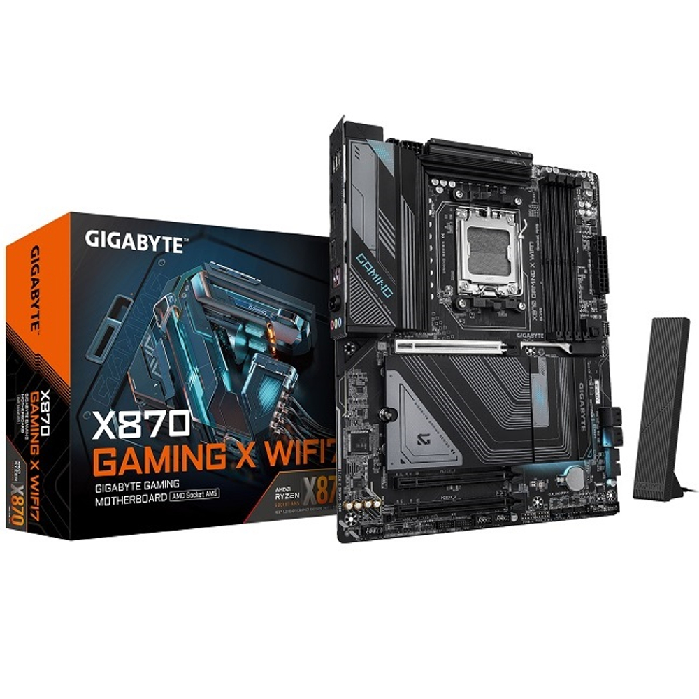 Материнская плата GIGABYTE X870 GAMING X WIFI7 (AM5/AMD X870/4xDDR5/3xPCI-Ex16/3xM.2/SB7.1/Wi-Fi/BT/GLAN/HDMI/ATX)