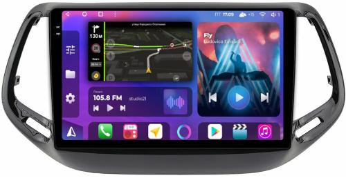 Магнитола для Jeep Compass 2 2016+ - FarCar BM1008M-2K монитор 10.36" 2K QLED на Android 14, Быстрая, CarPlay, 4G SIM-слот