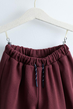 ZARA ZARA TIMELESS - ТРИКОТАЖНЫЕ БРЮКИ НА ЗАВЯЗКАХ, БУРГУНДИ