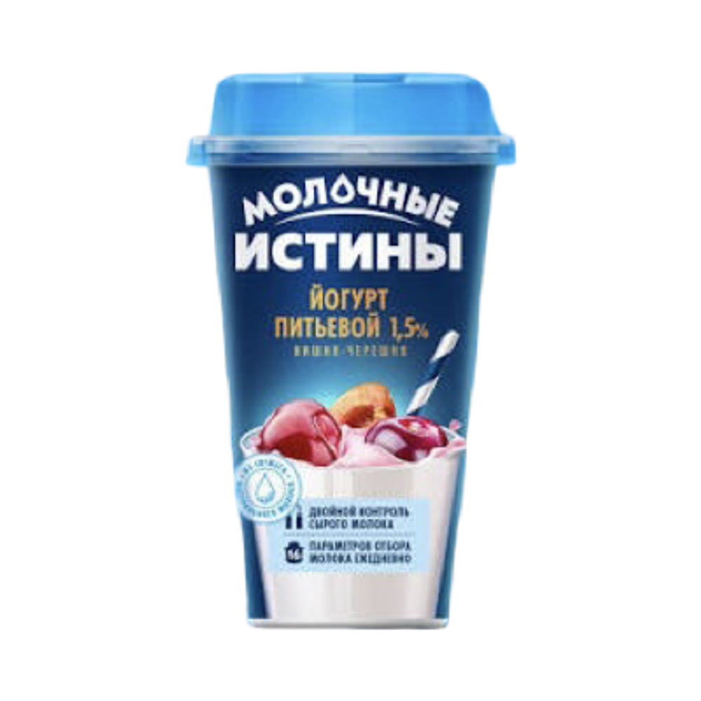 Йогурт питьевой Молочные Истины Вишня-Черешня 1,5% 230мл