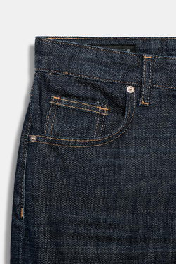 ZARA ДЖИНСЫ ПРЯМОГО КРОЯ СО СРЕДНЕЙ ПОСАДКОЙ — ZW COLLECTION, СИНИЙ