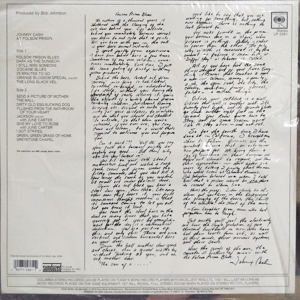Johnny Cash / At Folsom Prison (LP)
