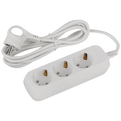 Удлинитель электрический ЭРА UDL-10-330-E Greenline 3 розетки с заземлением 3м ПВС 3x0.75мм2 | Электротовары
