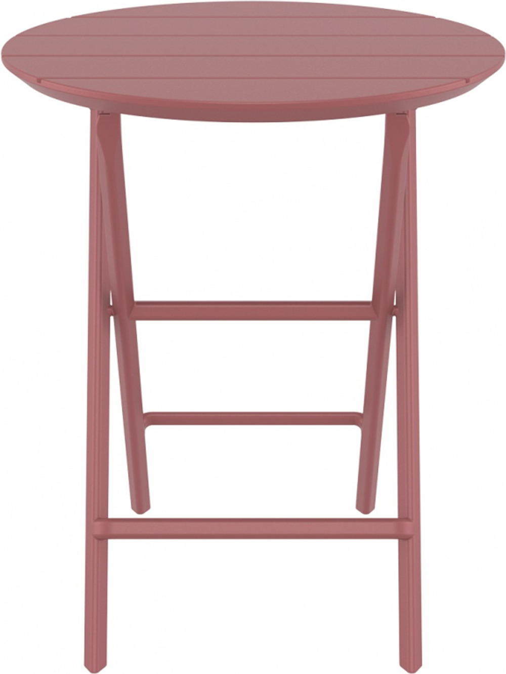 Стол пластиковый складной Siesta Contract Helen Folding Table Ø60, марсала