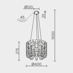 Подвесная люстра MODELUX ML.6621.9 CR