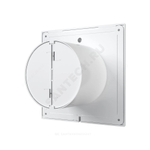 Вентилятор накладной пластик D100 с обратным клапаном белый DICITI SLIM 4C