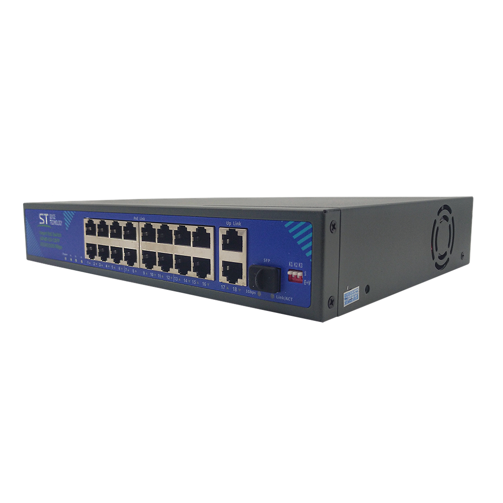 ST-S163POE (2G/1S/250W/A), Источник питания Switch POE 16-ти портовый