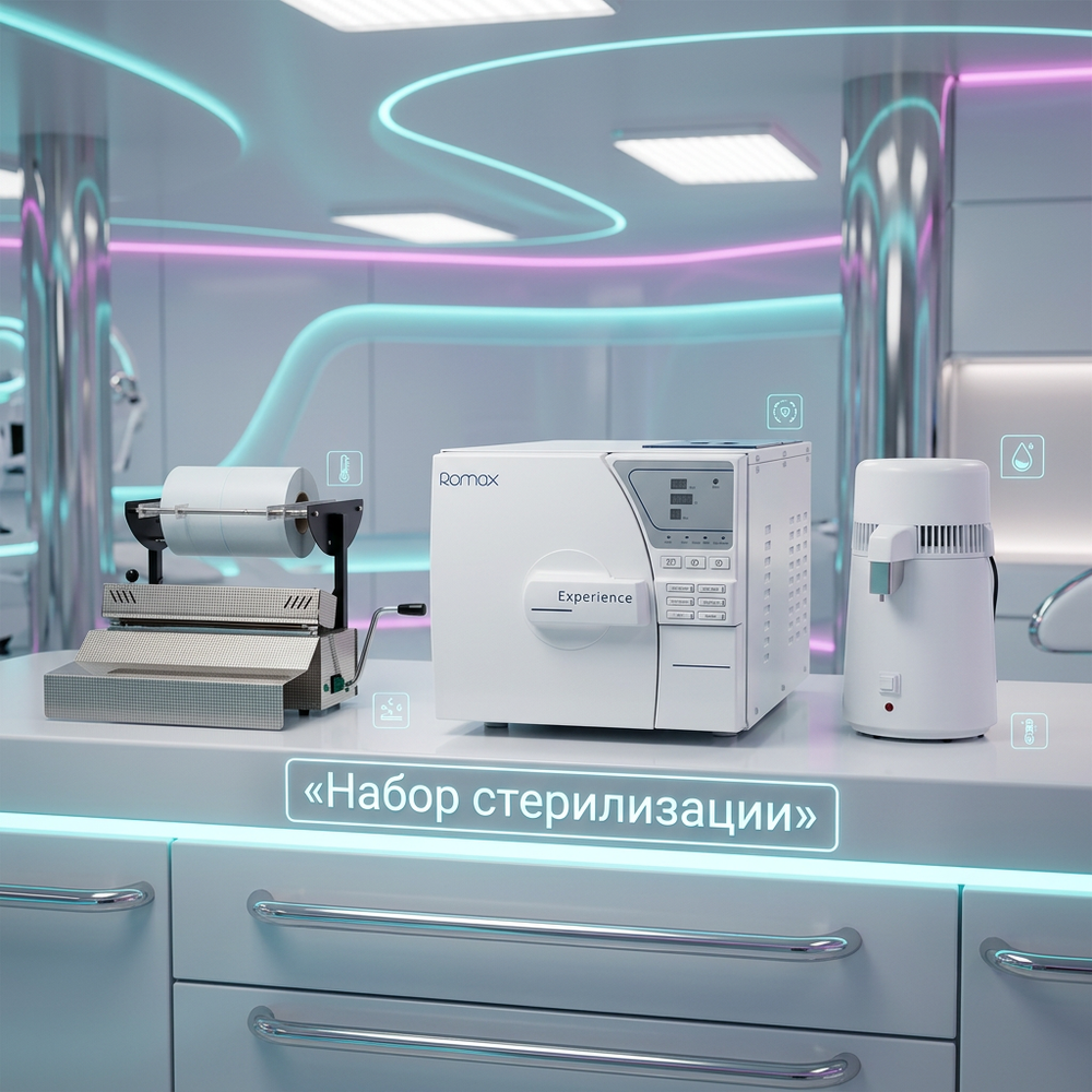 НАБОР СТЕРИЛИЗАЦИИ ROMAX + РУЛОН В ПОДАРОК