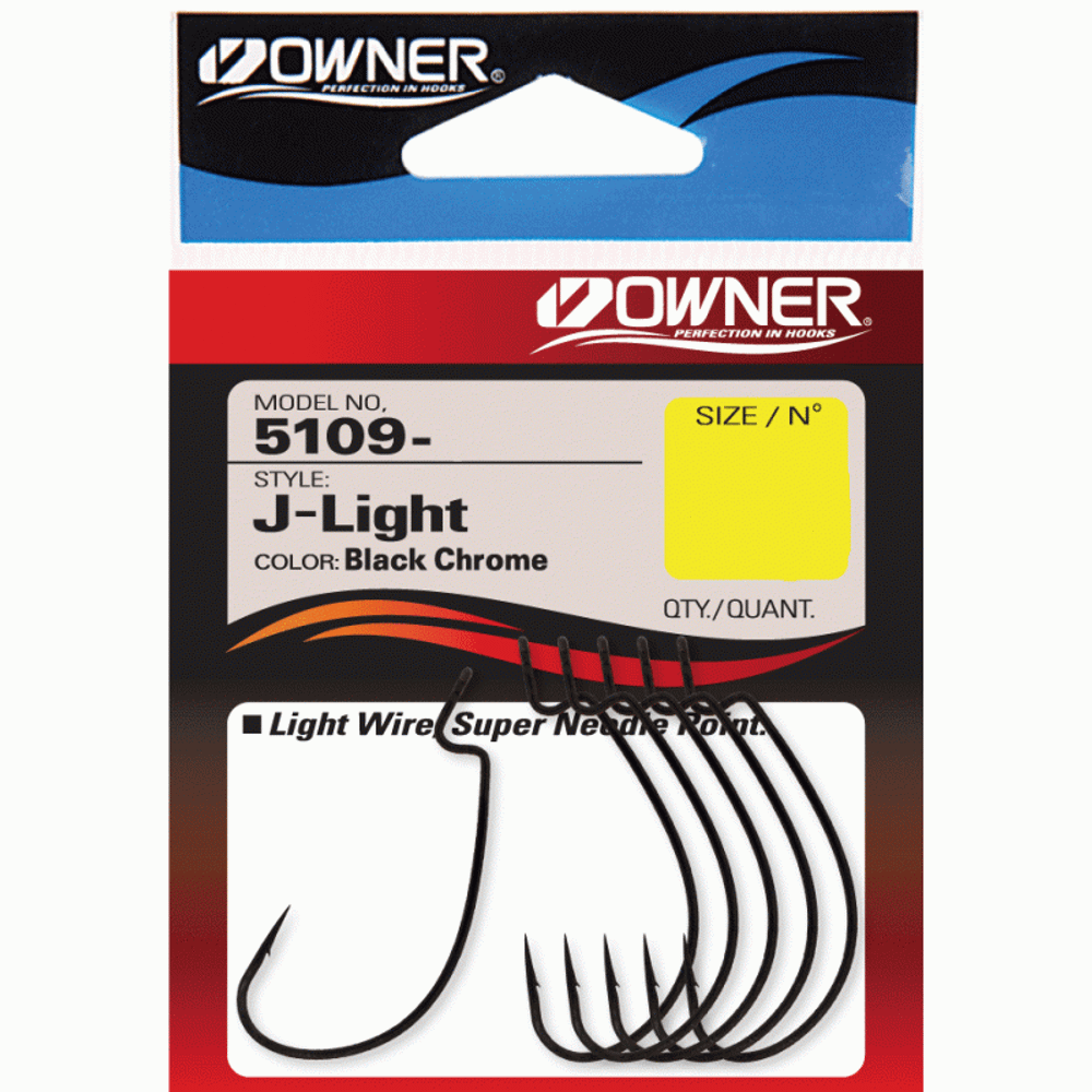 Крючки офсетные Owner J - Light Worm Hook BC №2