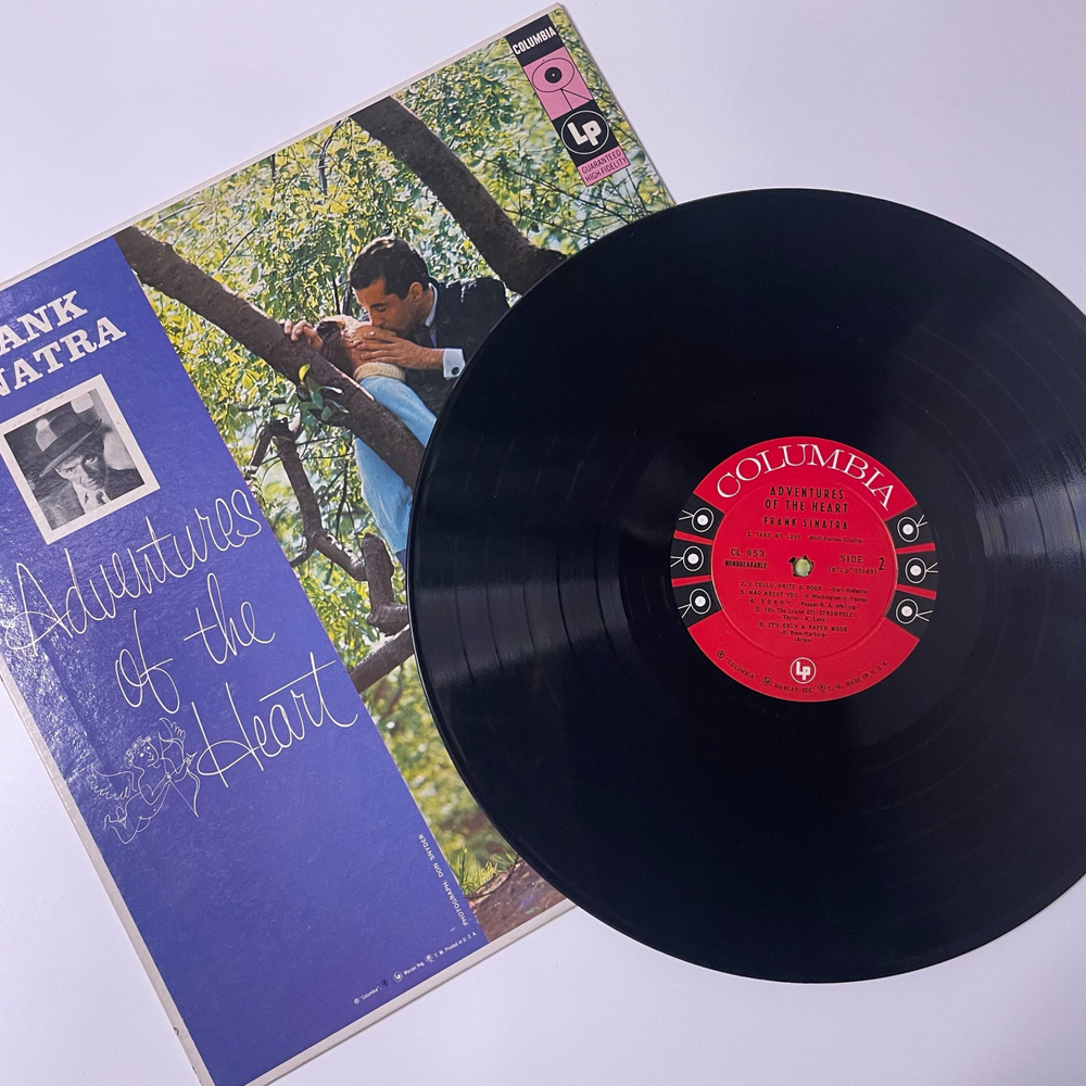 Винтажная виниловая пластинка LP Frank Sinatra, Adventures Of The Heart (США 1957) 6 Глазая Columbia