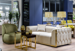 Диван Garda Decor Берн (Bern) двухместный, велюр бежевый 194*96*69 см