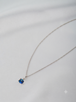 Кулон-кубик Миражи с синим кристаллом Swarovski