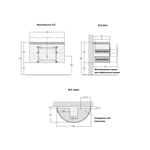 Idea Group Moon Раковина 950x450х540 мм в комплекте с тумбой, 2 выдвижных ящика, цвет: Rosso arancio Lucido L4C295 Rosso arancio Lucido (BC950)