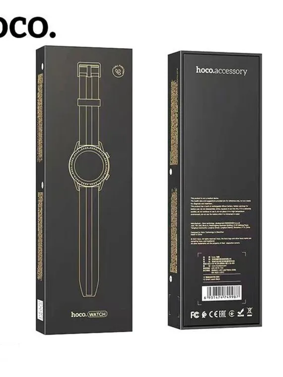 Смарт-часы Hoco Y2, 1.3", 240х240, IP68, BT3.0+4.0, 290 мАч, поддержка вызова,шагомер,черные