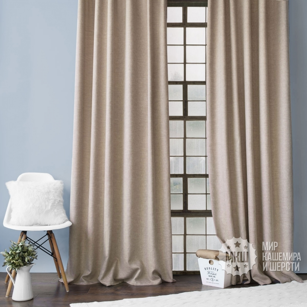 Готовые шторы для гостиной КАННИ (арт. BL01-275-03) - (140х270)х2 см. - коричневый
