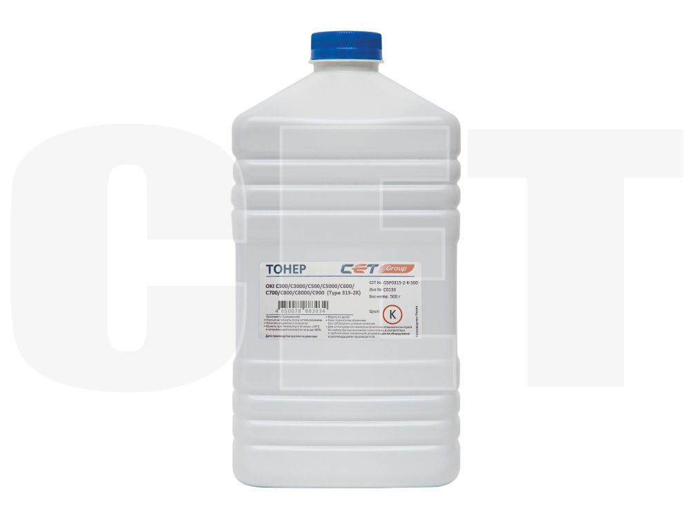 Тонер для OKI Pro 9431, C9655/C931/C853/C612/C712 (500гр, черный) CET, OSP0315-2-K-500 Тонер для OKI Pro 9431, C9655/C931/C853/C612/C712 (500гр, черный) CET, OSP0315-2-K-500