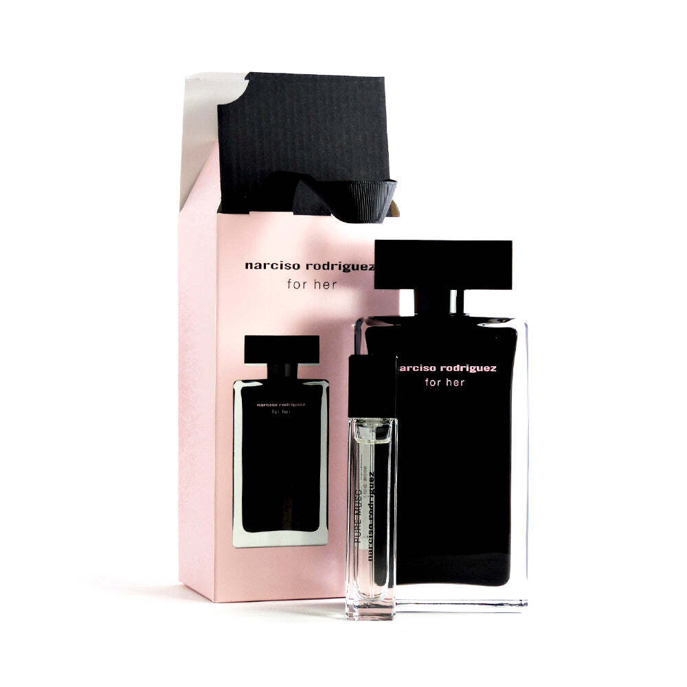 Narciso Rodriguez For Her Eau de Toilette подарочный набор (туалетная вода 100 мл + миниатюра Pure Musc 10 мл).
