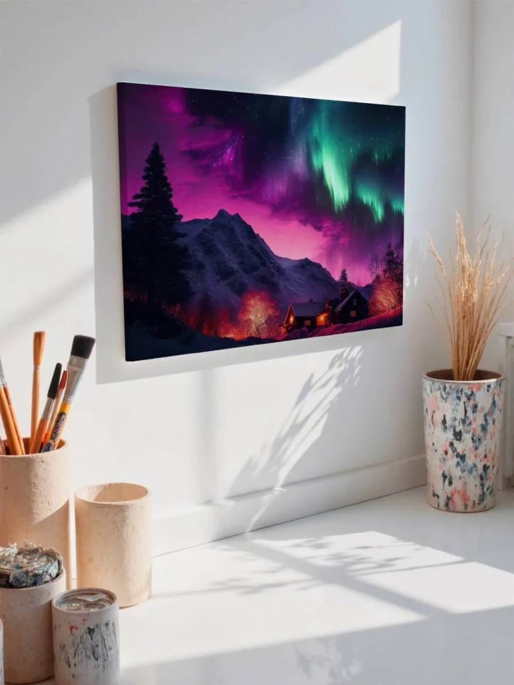 Картина на стену 40 X 50 Домик в горах