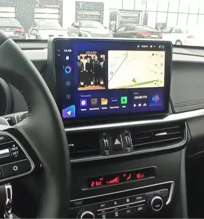 Магнитола для KIA Optima 4 2016-2020 - FarCar S500-TS20 монитор 10.36" 2K QLED на Android 14, Быстрейшая, CarPlay, 4G SIM-слот