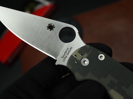 Складной нож Spyderco ParaMilitary 2 C81GPCMO2 c клинком из стали CPM-S45VN, рукоять G10