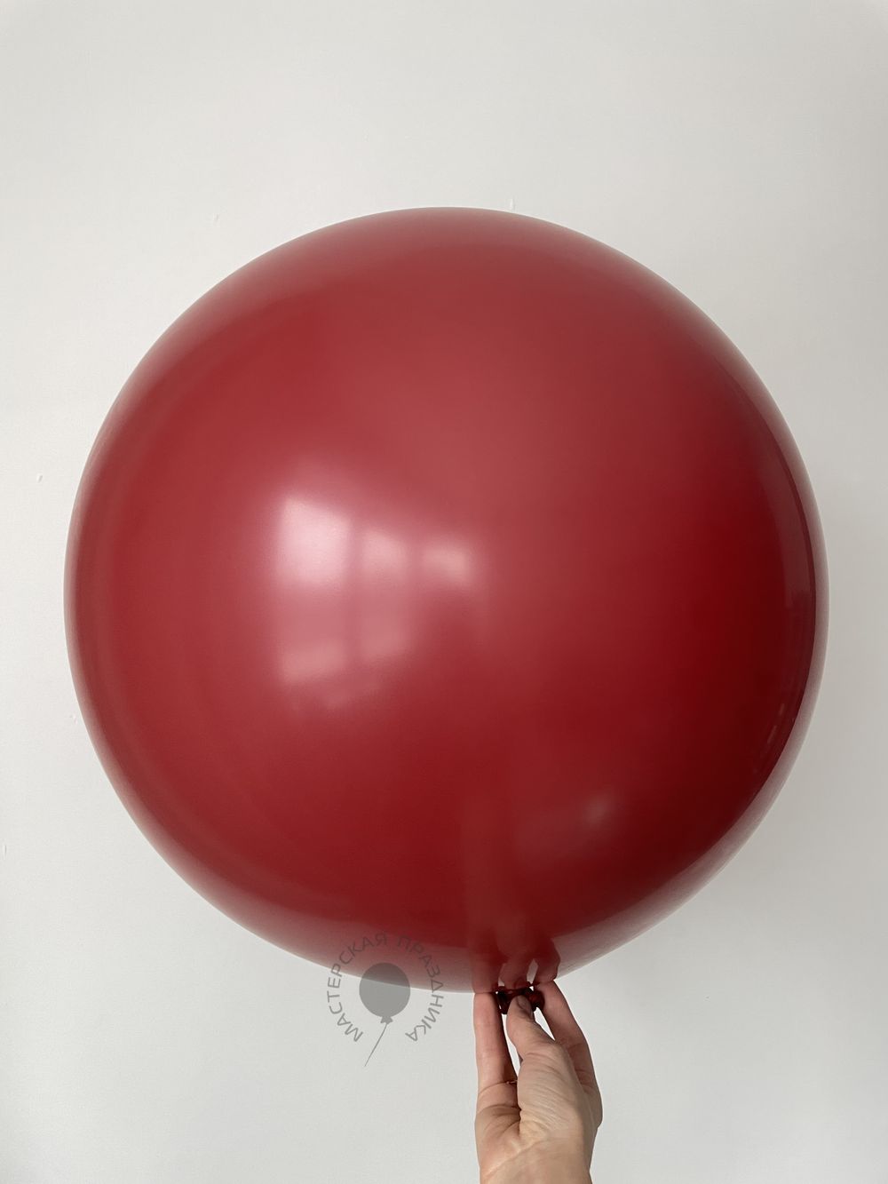 S шар гигант 24"/60 см пастель, красный королевский/Royal Red (БГ-90)  Изображение2