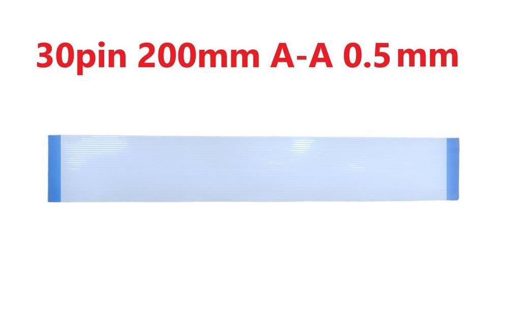 Шлейф FFC 30-pin Шаг 1.0mm Длина 20cm Прямой A-A AWM 20624 80C 60V VW-1